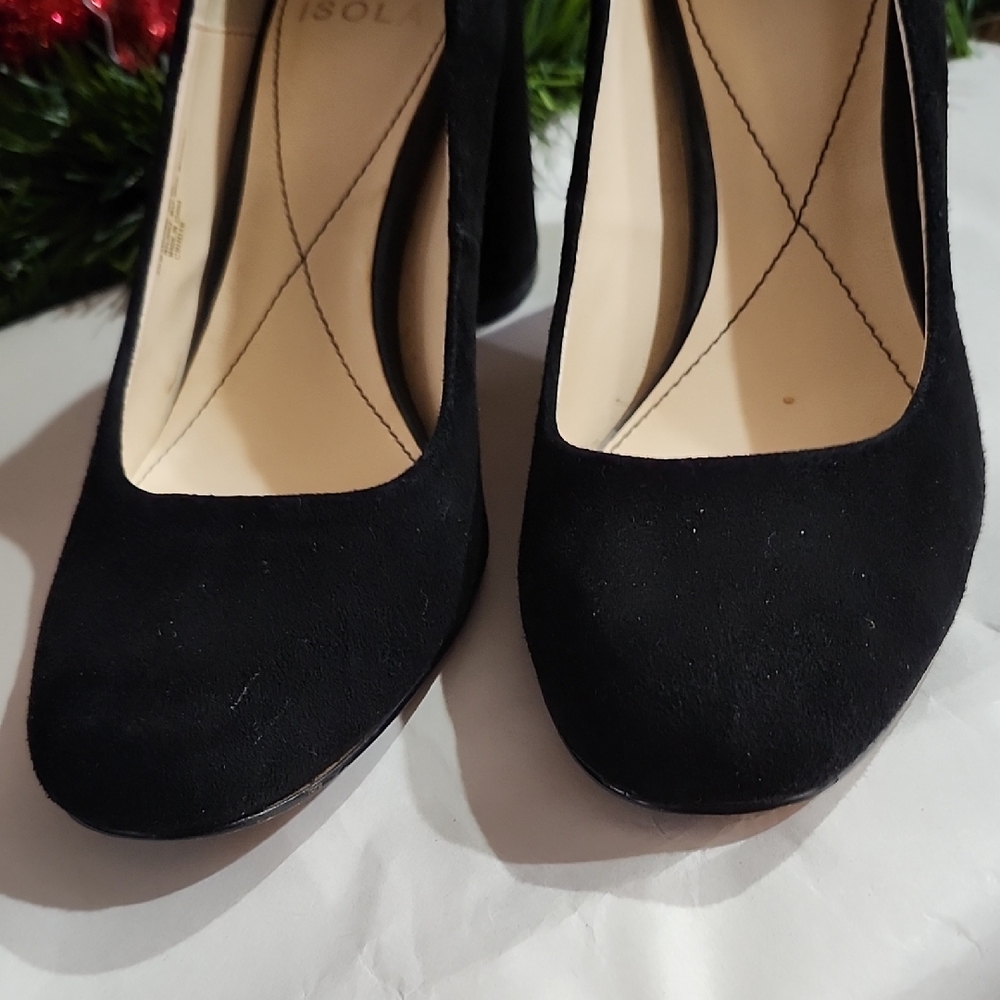 Isola Black Suede Heels - Picture 5 of 10